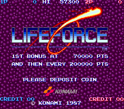 Life Force (Japan) Title Screen